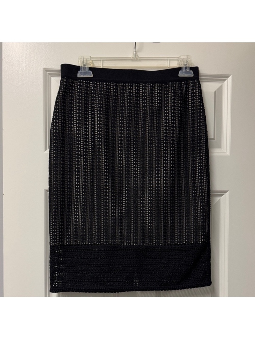 Ann Taylor Black Lace Pencil Skirt